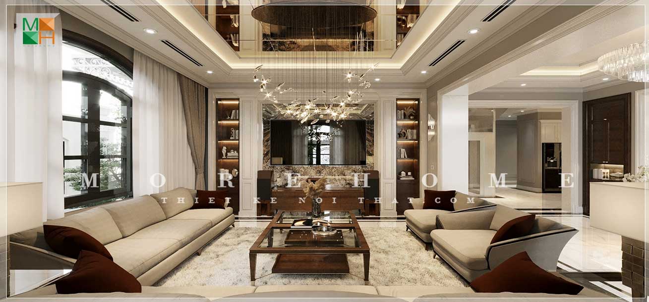 Thiết kế nội thất biệt thự tại Hải Dương phong cách Luxury sang trọng - MoreHome